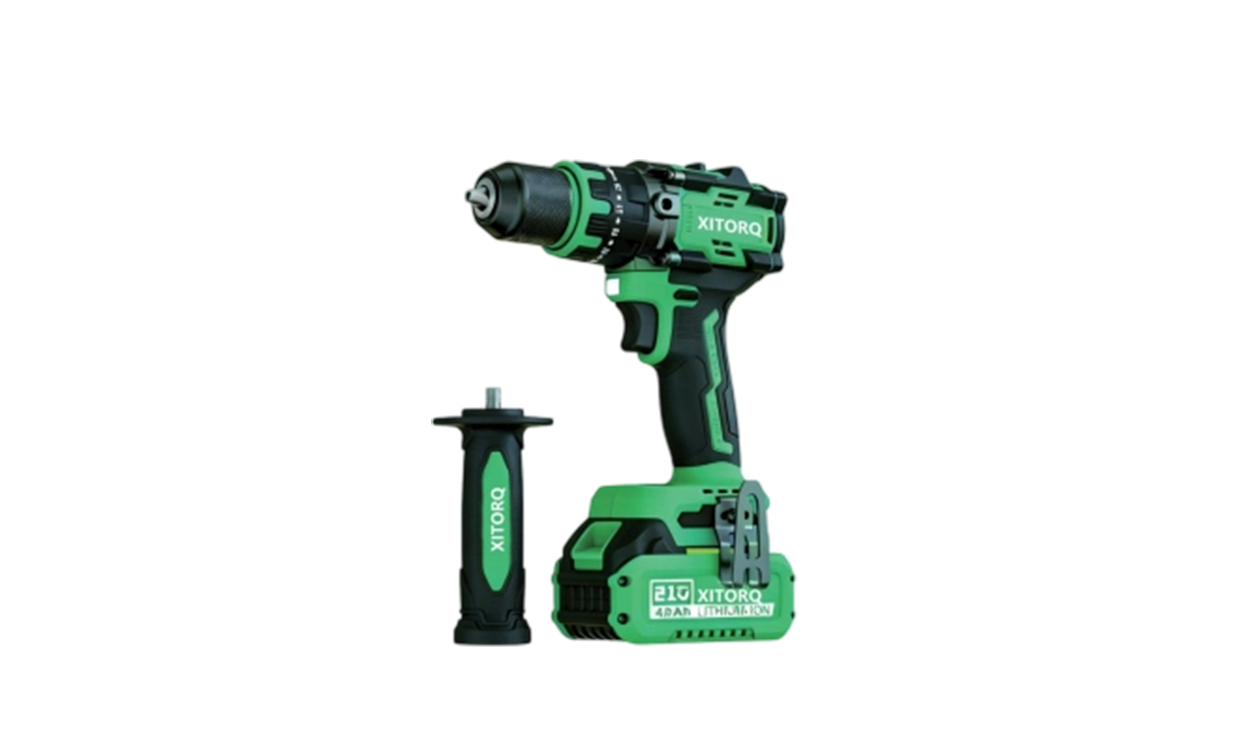 XJ.608 21V Lithium-Ion Brushless Hammer Drill/Driver — 100N·m Torque, Anti-Kickback Control