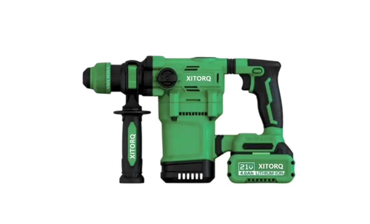 21V Lithium-Ion Brushless Rotary Hammer — 3-Mode Drill/Chisel/Hammer, 4.5J Impact Energy